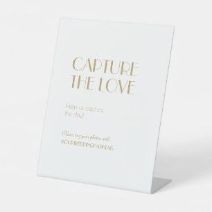 Minimalistisch Gold Modernes Art Deco Capture the  Sockelschild