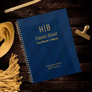 Minimalistisch Gold Monogramm   Benutzerdefinierte Planer