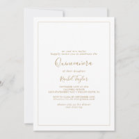 Minimalistisch Gold Quinceañera