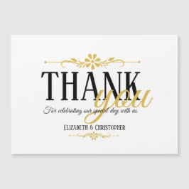 Minimalistisch Gold Wedding Vielen Dank Magnet Sou