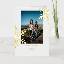 Minimalistisch Golden Snowflakes Frohe Weihnachten