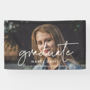 Minimalistisch Graduate Foto Graduate Party Banner
