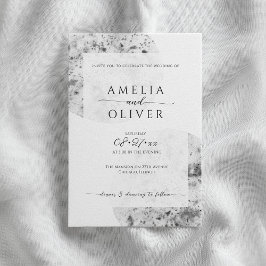 Minimalistisch grau | Hochzeit Einladung