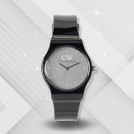 Minimalistisch-Grau-Monogramm Armbanduhr<br><div class="desc">Dieses minimalistisch-stylische Monogram Design ist perfekt für diejenigen,  die ein einfaches,  schlankes Design mögen. Einfach anpassbar,  um Ihre Initialen und Namen einzubinden.</div>