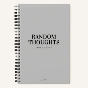 Minimalistisch-Grau-Notebook Notizbuch