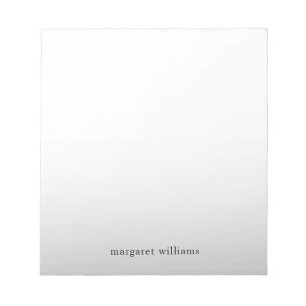 Minimalistisch Grau Ombre Personalisiert Notepad Notizblock