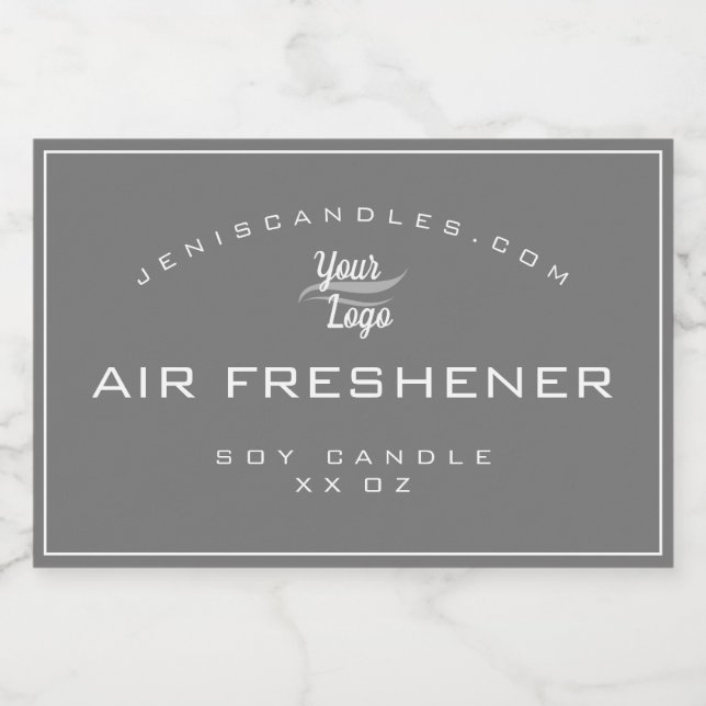 Minimalistisch-graue Logo-Vorlage Einfache Stilker Lebensmitteletikett (Einzelnes Label)