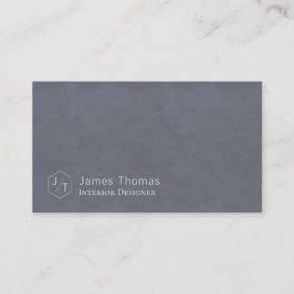 Minimalistisch graue Monogramm Visitenkarte