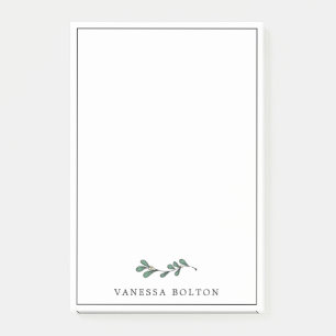 Minimalistisch Green Mistletoe Twig Fügen Sie Ihre Post-it Klebezettel