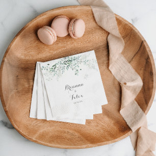Minimalistisch Greenery Eucalyptus Wedding Napkin Serviette