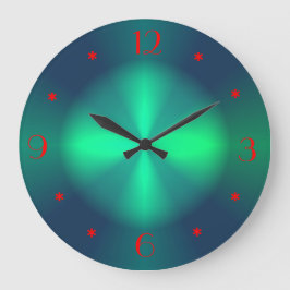 Minimalistisch grün leuchtet >Wanduhren Große Wanduhr