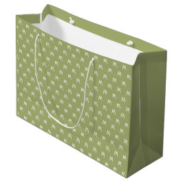 Minimalistisch grün und weiß große geschenktüte