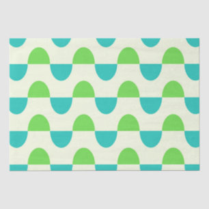 Minimalistisch Grüne Aquamarine Halbkreise des Mit Seidenpapier