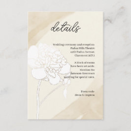 Minimalistisch grüne Fern Begleitkarte