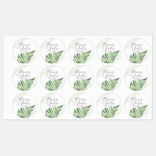 Minimalistisch grüne Fern Etiketten