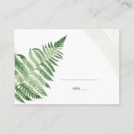 Minimalistisch grüne Fern Platzkarte
