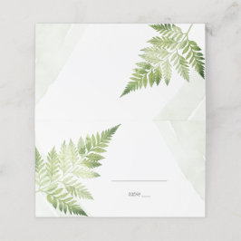 Minimalistisch grüne Fern Platzkarte