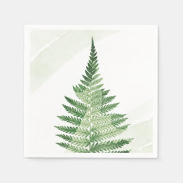 Minimalistisch grüne Fern Serviette
