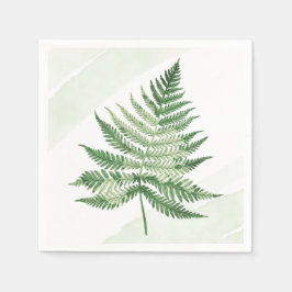 Minimalistisch grüne Fern Serviette
