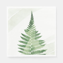 Minimalistisch grüne Fern Serviette