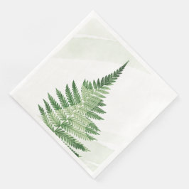 Minimalistisch grüne Fern Serviette