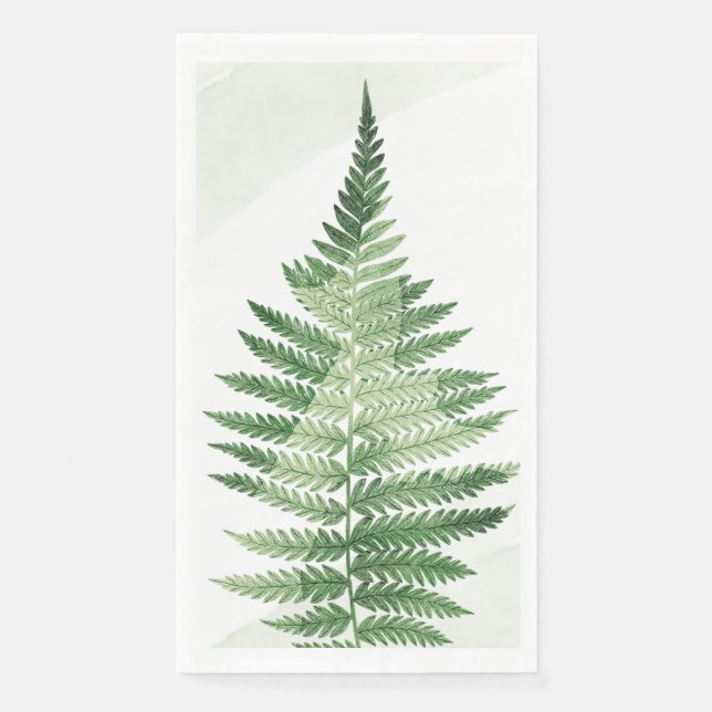 Minimalistisch grüne Fern Serviette (Vorderseite)