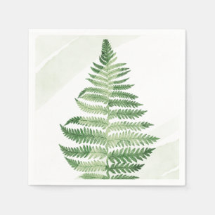 Minimalistisch grüne Fern Serviette