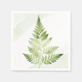 Minimalistisch grüne Fern Serviette