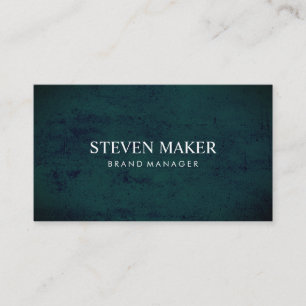Minimalistisch Grunge Blue Green Visitenkarte