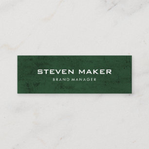 Minimalistisch Grunge Green Gray Mini Visitenkarte