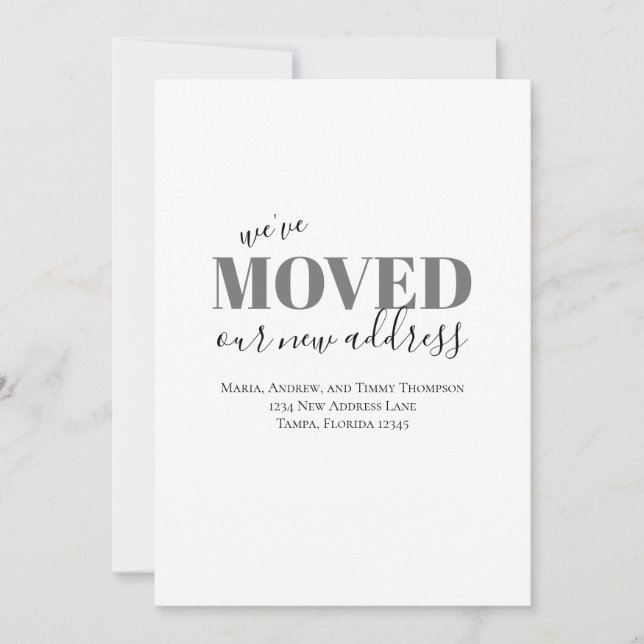 Minimalistisch haben wir uns einfach bewegt ankündigung (Vorderseite)