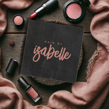 Minimalistisch Hair Stylist Dusty Pink Script Blac