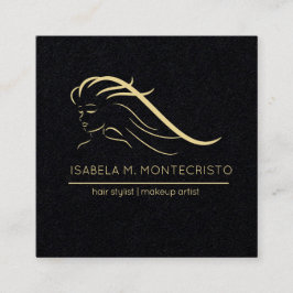 Minimalistisch-Hair-Stylist Quadratische Visitenkarte