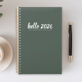 Minimalistisch Hallo 2026 GreenPlanner Planer