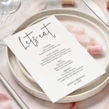 Minimalistisch handgeschriebene "Let's eat Wedding