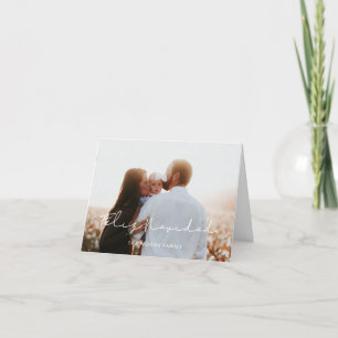 Minimalistisch Handgeschriebenes Feliz Navidad Fot Feiertagskarte