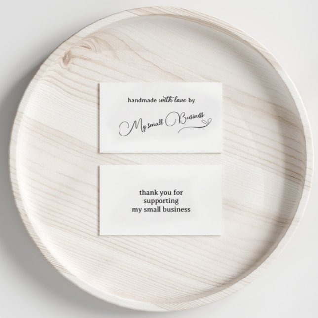 Minimalistisch Handmade mit Liebe Vielen Dank Begleitkarte (Von Creator hochgeladen)