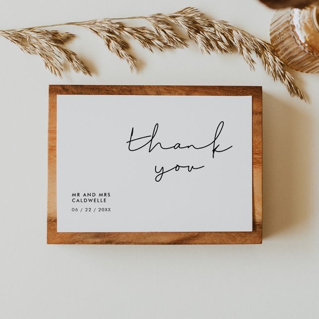 Minimalistisch handschriftlich Dankeschön Karte (Von Creator hochgeladen)