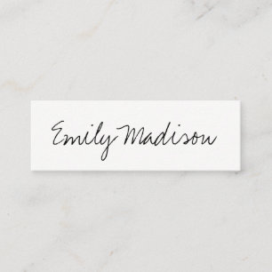 Minimalistisch / handschriftlich mini visitenkarte