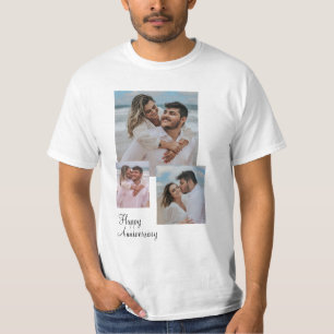 Minimalistisch Happy Anniversary Foto T - Shirt