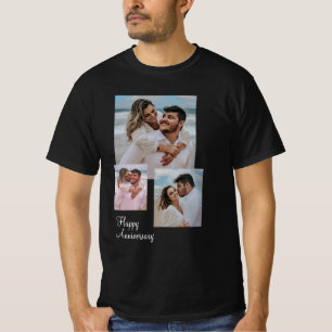Minimalistisch Happy Anniversary Foto T - Shirt