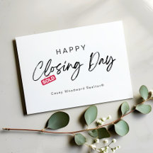 Minimalistisch Happy Closing Day Card von Realtor