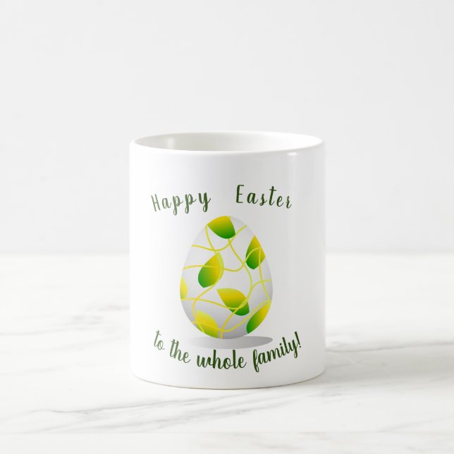 Minimalistisch Happy Oaster hübsch Cartoon Kaffee  Kaffeetasse (Mittel)