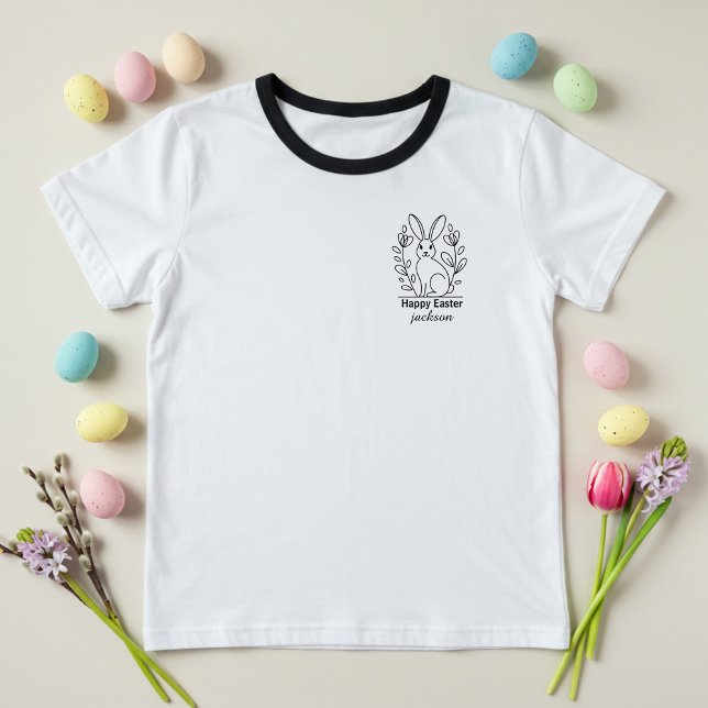 Minimalistisch Happy Ostersonne mit Individuelle N T-Shirt (Von Creator hochgeladen)