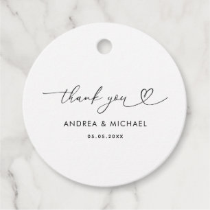 Minimalistisch Heart Script Delicate Wedding Viele Geschenkanhänger