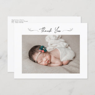 Minimalistisch Hearts Baby Dusche Vielen Dank Baby Postkarte