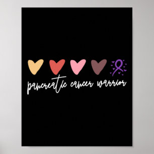 Minimalistisch Hearts Bauchspeicheldrüsenkrebs Kri Poster