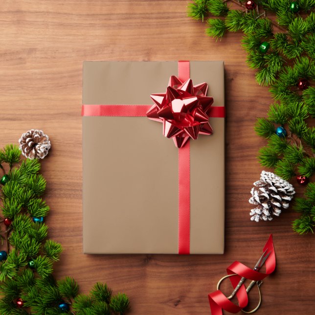 Minimalistisch hellbraun solide schlicht modern el geschenkpapier (Feiertagsgeschenk)