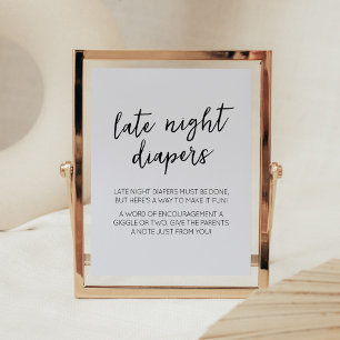 Minimalistisch Hello Baby Modernes Spate Night Dia Poster