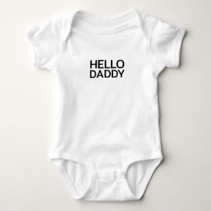 Minimalistisch HELLO DADDY Baby Strampler